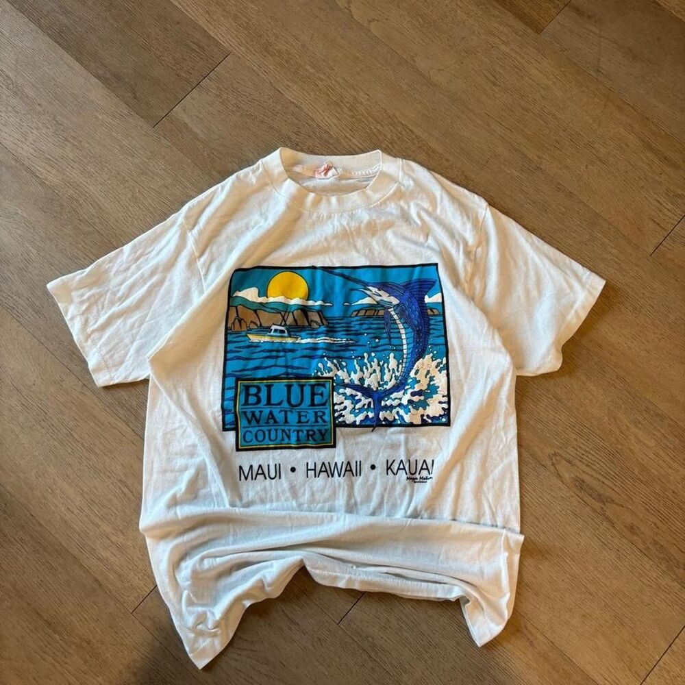 American-vintage Men's White and Grey T-shirt